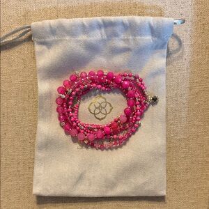 Kendra Scott Vibrant Pink Beaded Bracelet